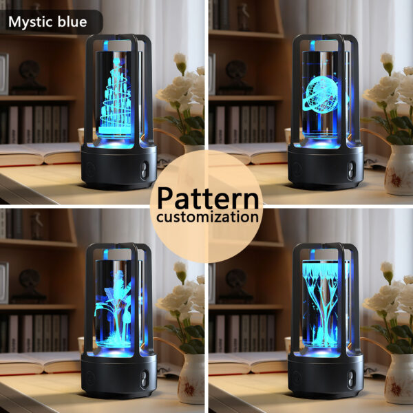 Creative 2 In 1 Audio Acrylic Crystal Lamp And Bluetooth Speaker Valentine's Day Gift Touch Night Lamp - Image 8