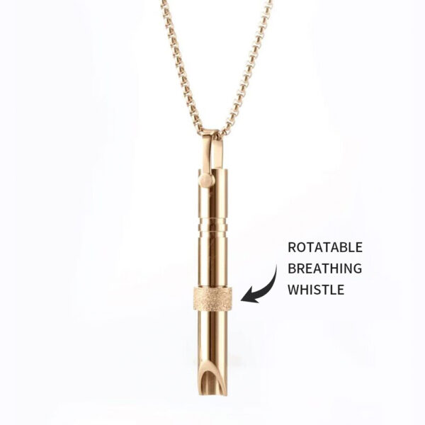 Couple Stainless Steel Mindfulness Breathing Necklace For Women Men Anxiety Relief Pendant Stress Panic Attack Relief Meditation - Image 5