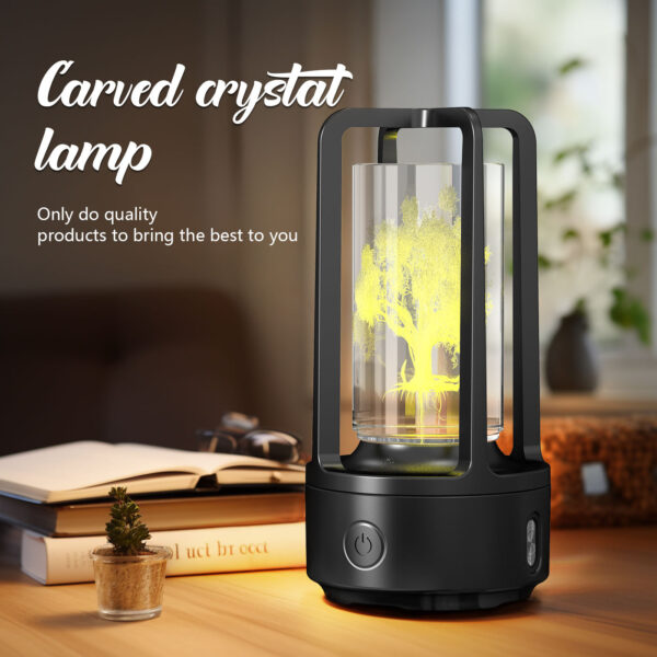 Creative 2 In 1 Audio Acrylic Crystal Lamp And Bluetooth Speaker Valentine's Day Gift Touch Night Lamp - Image 3