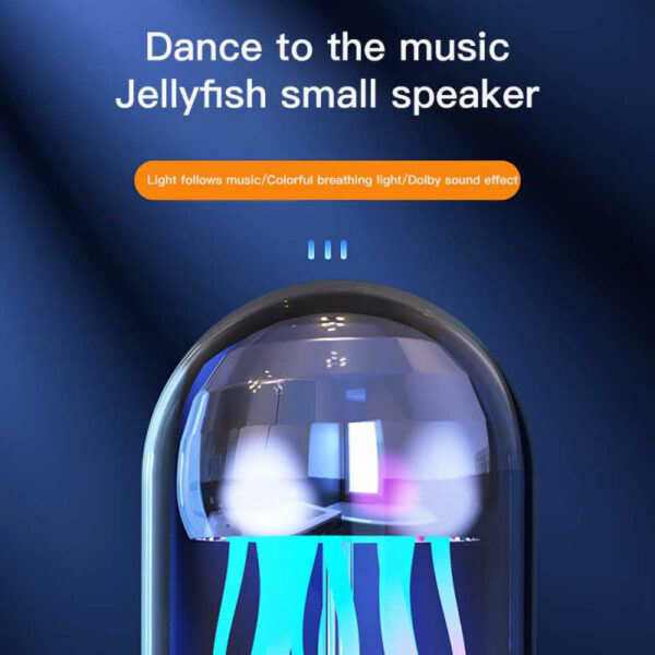 Creative 3in1 Colorful Jellyfish Lamp With Clock Luminous Portable Stereo Breathing Light Smart Decoration Bluetooth-compatible Speaker - Image 7