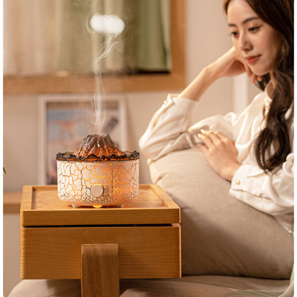 New Creative Volcano Humidifier Aromatherapy Machine Spray Jellyfish Air Flame Humidifier Diffuser - Image 3