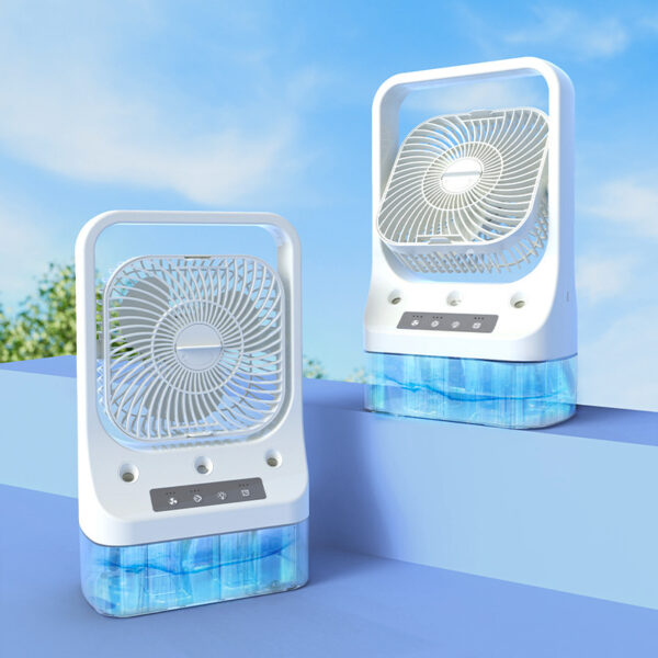 Household Cooling Fan Usb Rechargeable Head Adjustable Air Cooling Water Cooled Air Conditioning Tank Low Noise Air Cooler Fans - Image 5