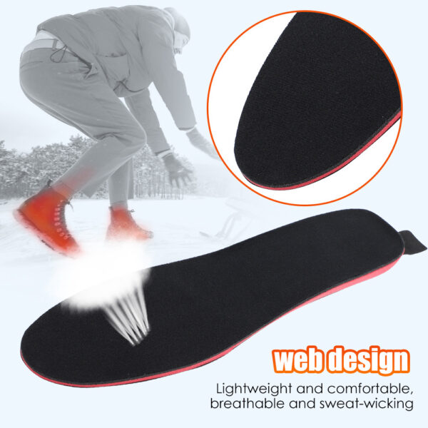 Heated Insoles For Men Women Rechargeable Heating Boot Insole Feet Warmer Pads Cut To Any Size Heating Electric Heated Insoles - Image 3