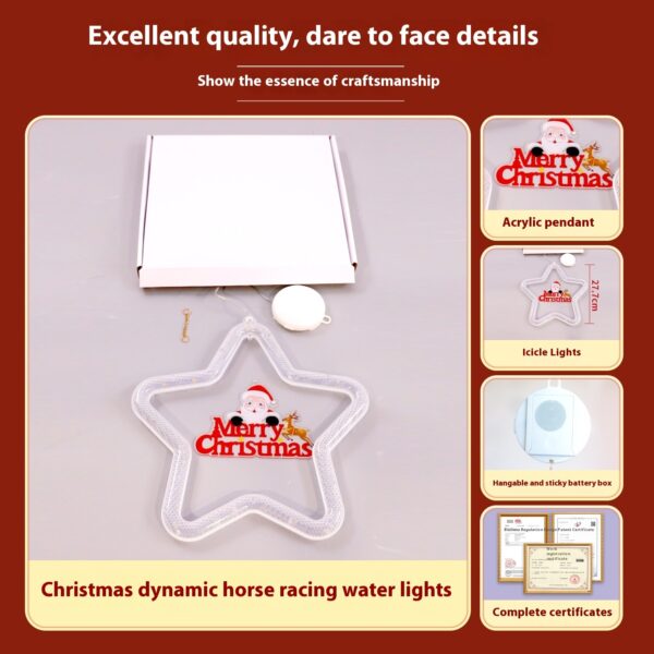 Christmas Pendant Decoration Christmas Atmosphere Led Lights Led Christmas Star Light Decoration For Window Door For Holiday - Image 2