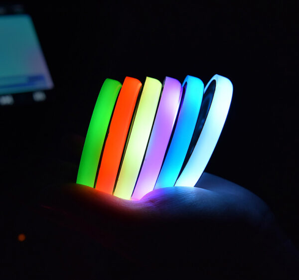 Colorful Cup Holder LED Light-up Coaster Solar & USB Charging Non-slip Coaster Ambient Light For Car Automatically - Image 2