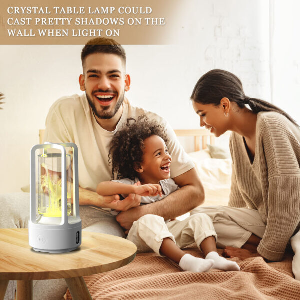 Creative 2 In 1 Audio Acrylic Crystal Lamp And Bluetooth Speaker Valentine's Day Gift Touch Night Lamp - Image 2