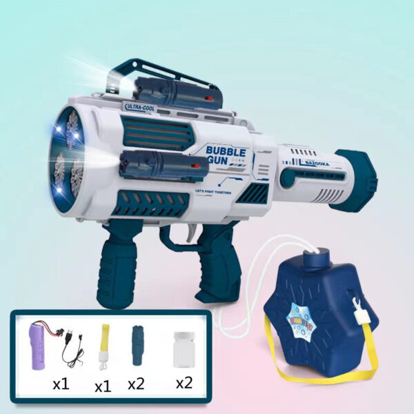 Bubbles Gun Kids Toy Rocket Soap Bubble Machine Guns Automatic Blower Portable Pomperos Toy For Children Gift - Image 7