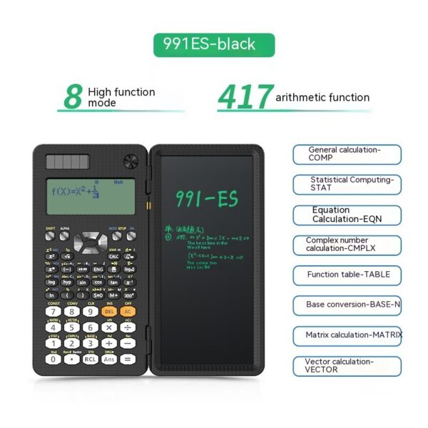 2 In 1 Foldable Scientific Calculators Handwriting Tablet Learning Function Calculator  Foldable Desk Scientific Calculators - Image 7