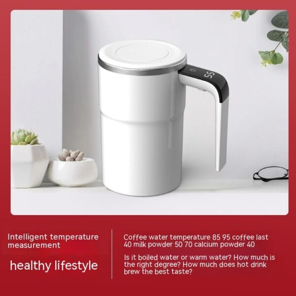 Electric Coffee Mug USB Rechargeable Automatic Magnetic Cup IP67 Waterproof Food-Safe Stainless Steel For Juice Tea Milksha Kitchen Gadgets - Image 8