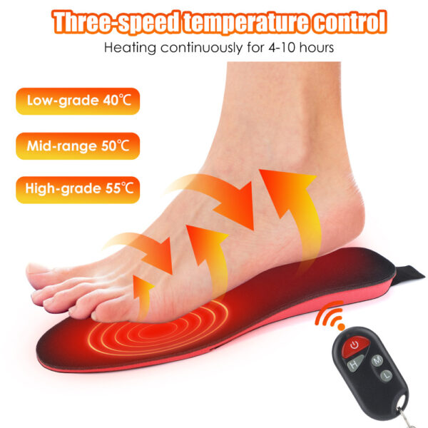 Heated Insoles For Men Women Rechargeable Heating Boot Insole Feet Warmer Pads Cut To Any Size Heating Electric Heated Insoles - Image 7