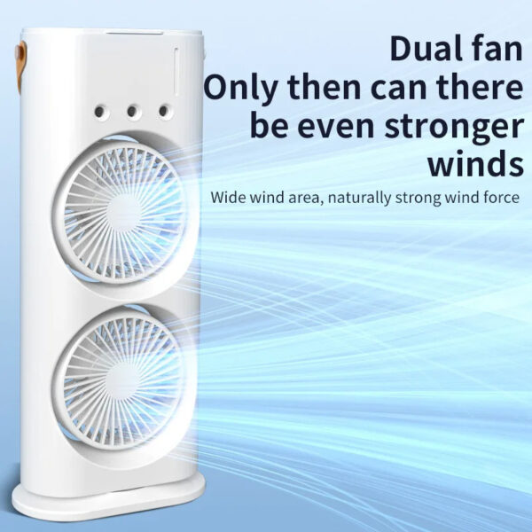 Double-ended Spray Fan Portable Humidifier Fan Air Conditioner Household Small Air Cooler Hydrocooling Portable Air Adjustment - Image 6