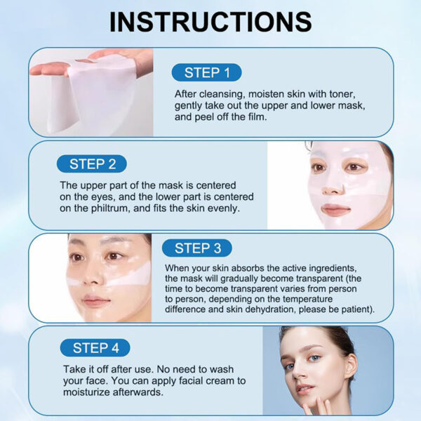 Deep Collagen Overnight Mask The Real Collagen Facial Sheet Masks With Low Molecular Weight Collagen For Elasticity Firming - Image 9