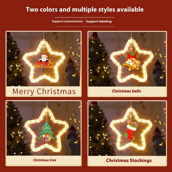 Christmas Pendant Decoration Christmas Atmosphere Led Lights Led Christmas Star Light Decoration For Window Door For Holiday - Image 10