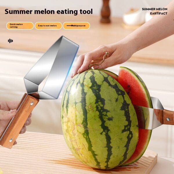 New Watermelon Splitter Watermelon Cutting Artifact 430 Stainless Steel Cutting Piece Splitter Household Melon Triangle Cutting Knife Fruit Knife Kitchen Gadgets - Image 7