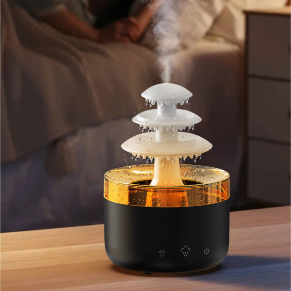 New Cloud Rain Air Humidifier Essential Oil Aromatherapy Diffuser USB Mute Mist Air Humidifier With Colorful Light - Image 6