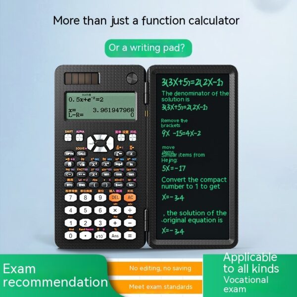 2 In 1 Foldable Scientific Calculators Handwriting Tablet Learning Function Calculator  Foldable Desk Scientific Calculators - Image 4