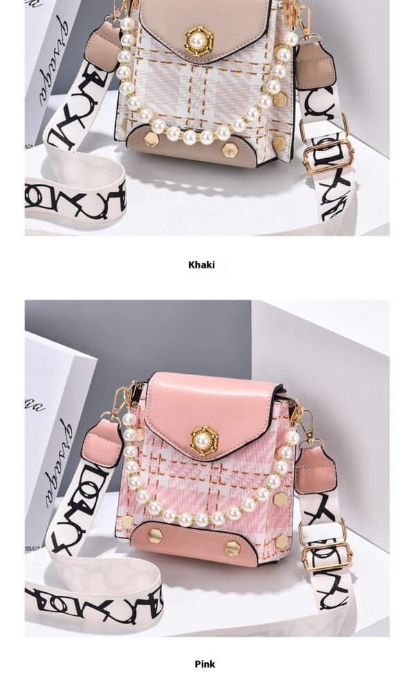 Fashion Women'S Crossbody Bag Girl'S Cute Princess Wallet Classic Shoulder Bag Summer Pearl Chain Phone Bag - Image 8