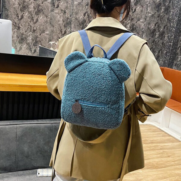 Bear Backpacks Portable Children Travel Shopping Rucksacks Women's Cute Bear Shaped Shoulder Backpack - Image 7