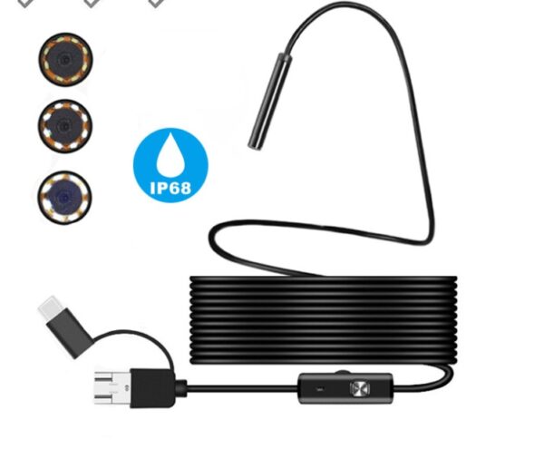 Endoscope 3 In 1 USB Micro USB Type-C Borescope Inspection Camera Waterproof For Smartphone With OTG And UVC PC - Image 7