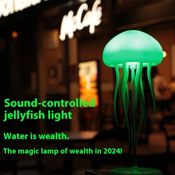 Jellyfish Mood Lamp LED Jellyfish Night Light Portable Jellyfish Lamp Jellyfish Decorations Smart Table Lamp For Bedside Desk - Image 6